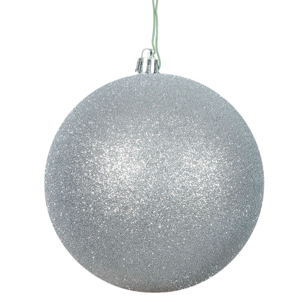 silver plastic ornament balls