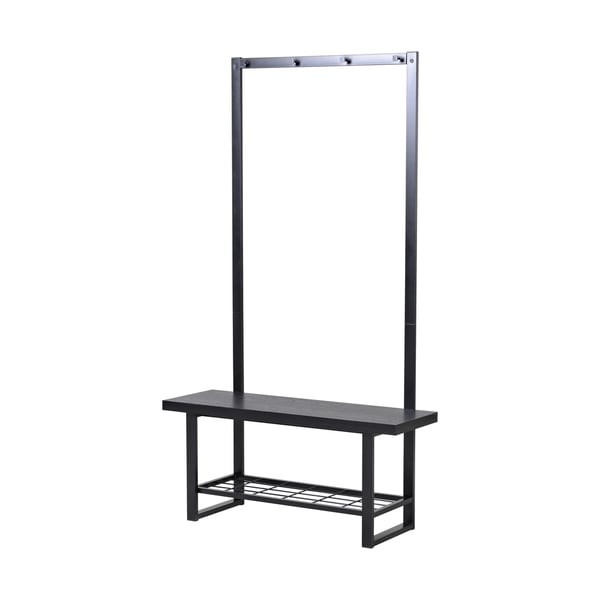 Homestar Black Finished Wood And Powder Coated Metal Hall Tree Homestar Black Finished Wood And Powder Coated Metal Hall Tree Free Shipping Today 13025241