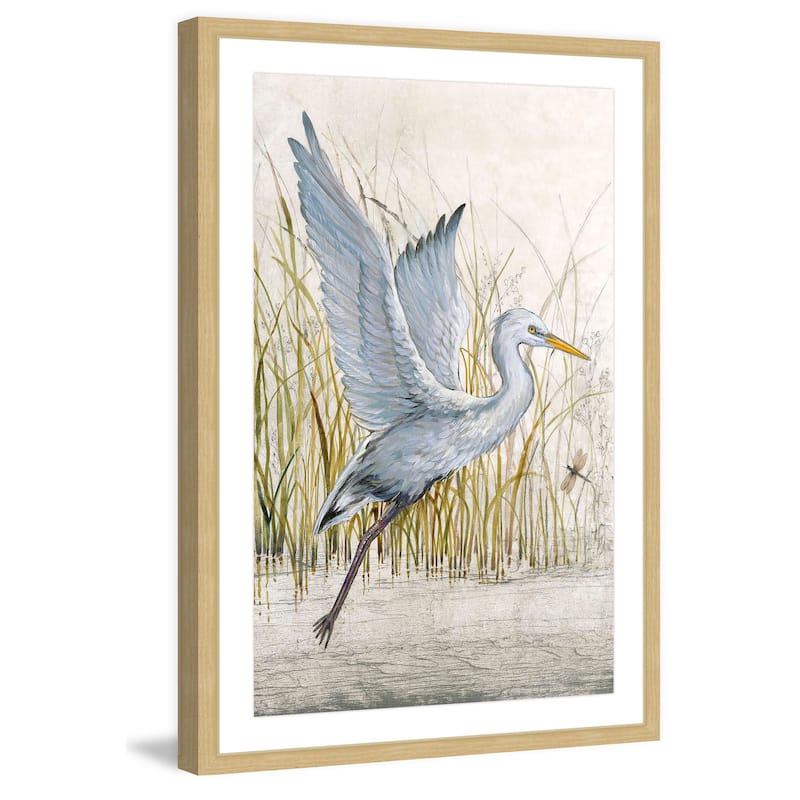 Marmont Hill - 'Heron Sanctuary I' Framed Painting Print - Multi-Color