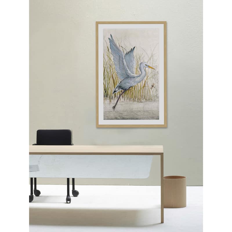 Marmont Hill - 'Heron Sanctuary I' Framed Painting Print - Multi-Color