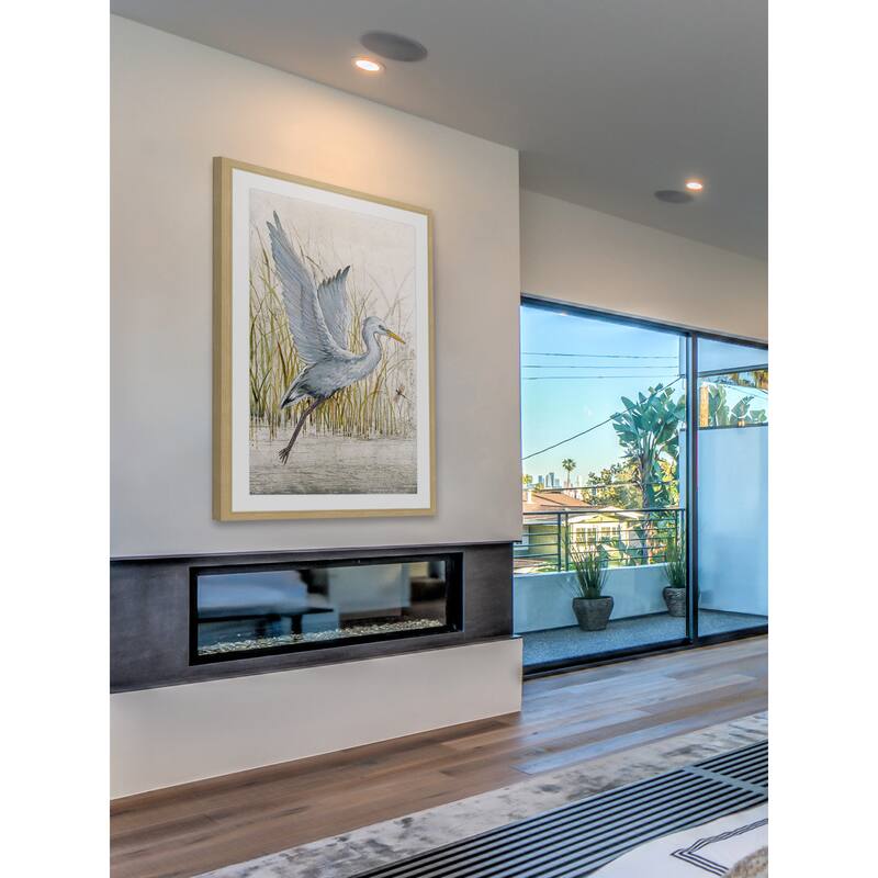 Marmont Hill - 'Heron Sanctuary I' Framed Painting Print - Multi-Color