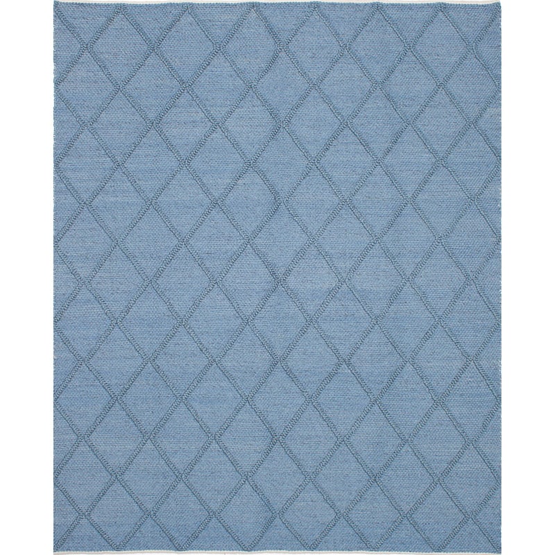 Braided weave Diamond Cream Wool Rug