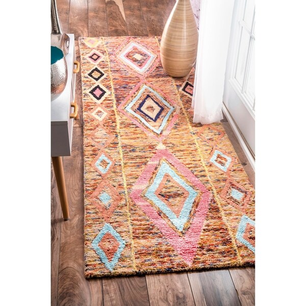 Shop nuLOOM Multi Hand Tufted Wool Moroccan Runner Area Rug (2'6 x 8