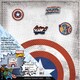preview thumbnail 3 of 1, Roommates 'Captain America Shield' Multicolor Canvas Wall Art