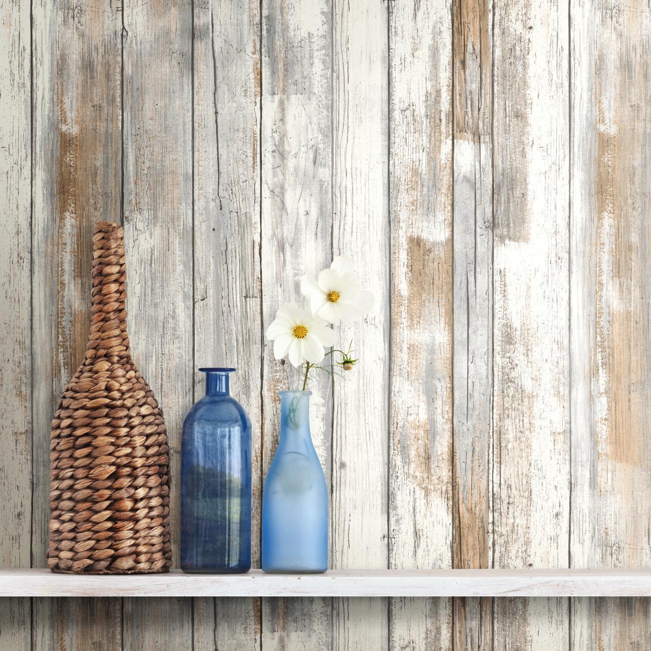 Shop Roommates Distressed Wood Peel And Stick Wall Decor Free