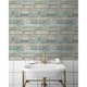 preview thumbnail 5 of 5, RoomMates Roommates Peel and Stick Blue Distressed Wood Wall Decal