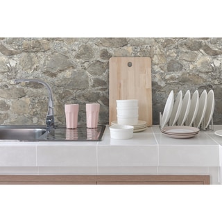 RoomMates Weathered Stone Peel and Stick Wall Decor