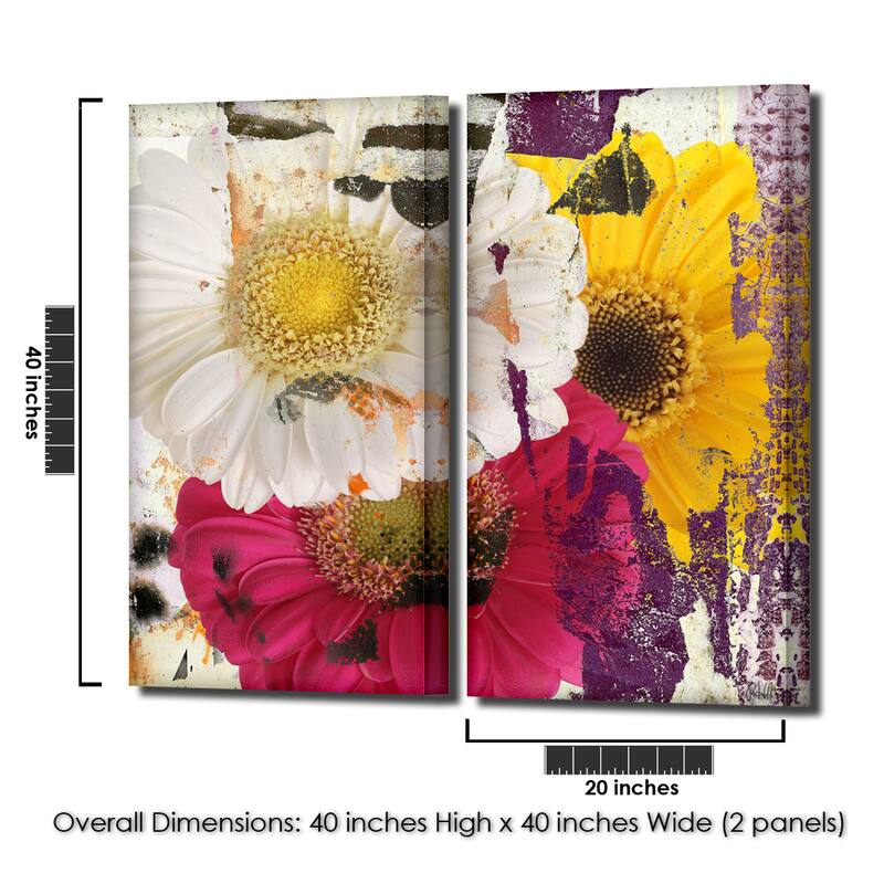 Ready2HangArt 'Painted Petals LXXXVI' 2-Piece Canvas Art Set