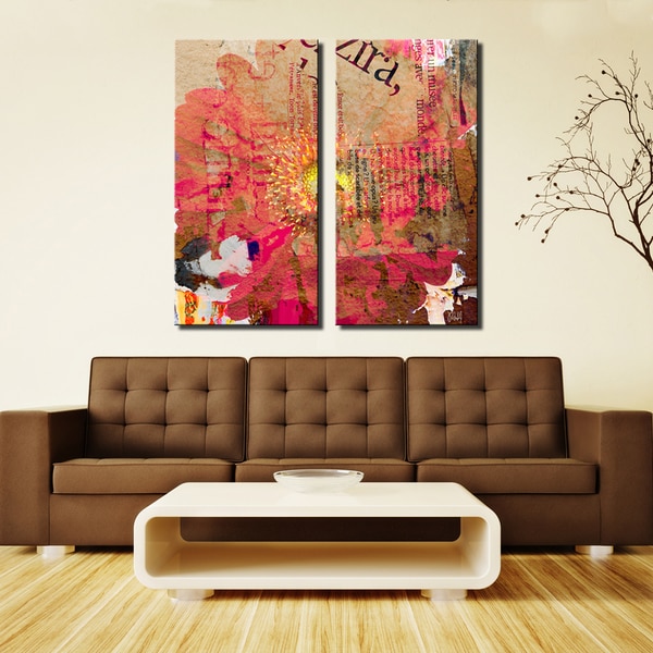 Ready2HangArt 'Painted Petals LXXXV' 2-Piece Canvas Wall Art Set ...