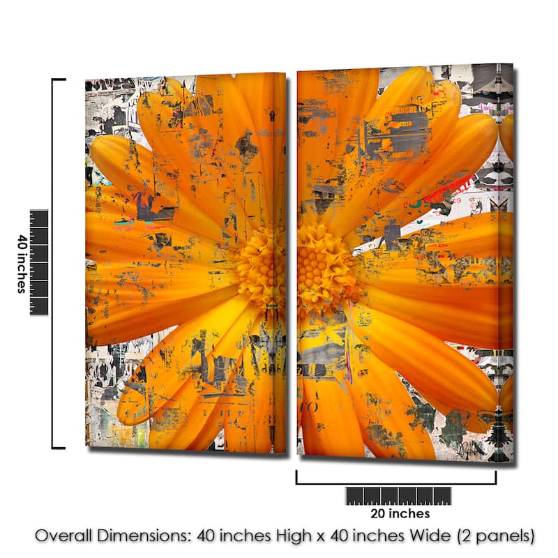 Ready2HangArt 'Painted Petals LXXVIII' 2-Piece Canvas Wall Art Set