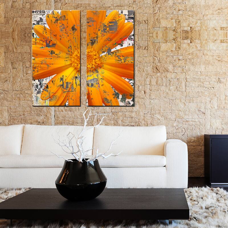 Ready2HangArt 'Painted Petals LXXVIII' 2-Piece Canvas Wall Art Set