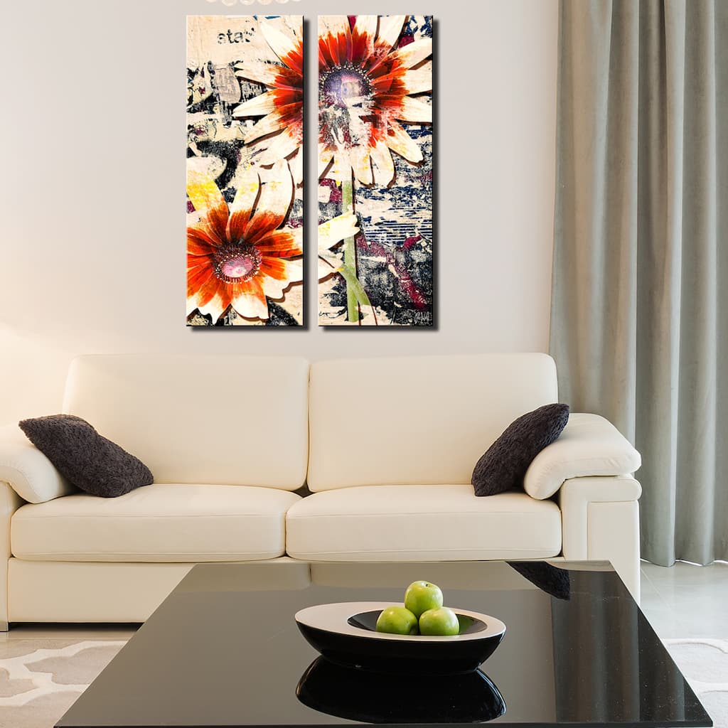 Ready2HangArt 'Painted Petals LXXX' 2-Piece Canvas Wall Art Set