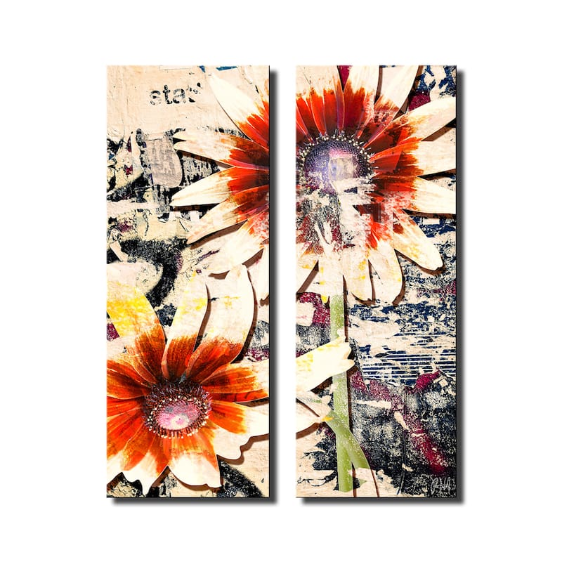 Ready2HangArt 'Painted Petals LXXX' 2-Piece Canvas Wall Art Set