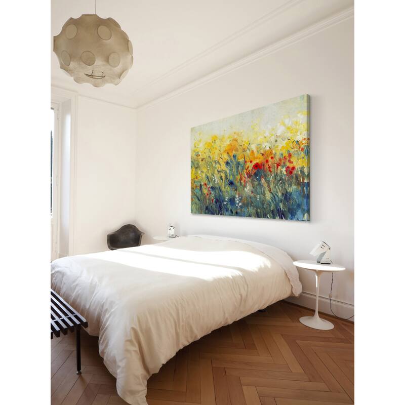 Marmont Hill - 'Flowers Sway I' Painting Print on Wrapped Canvas - Multi-Color
