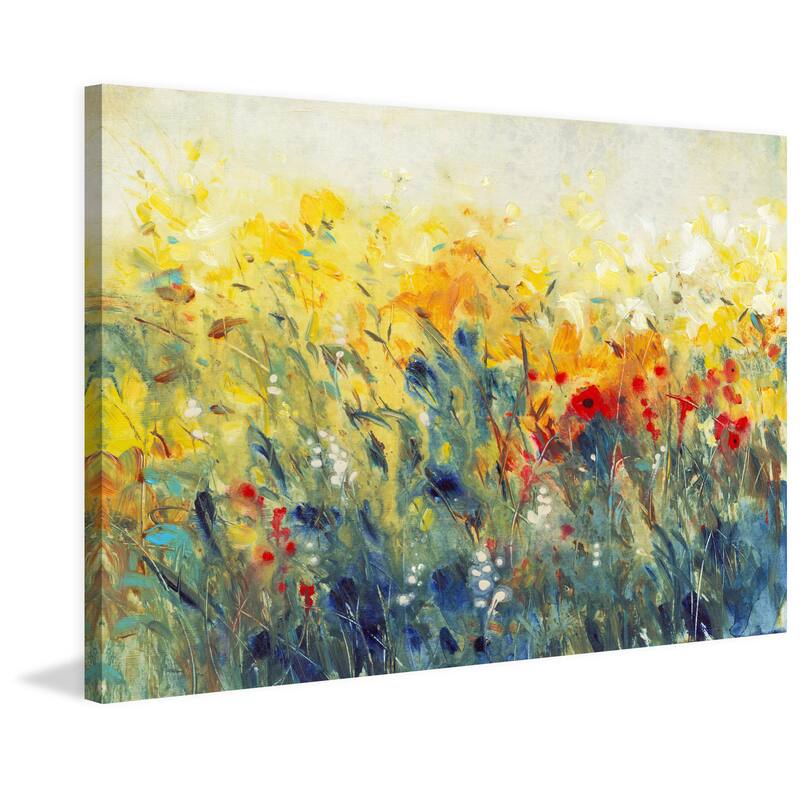 Marmont Hill - 'Flowers Sway I' Painting Print on Wrapped Canvas - Multi-Color
