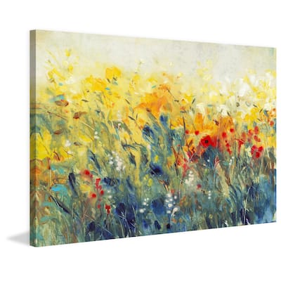 Marmont Hill - 'Flowers Sway I' Painting Print on Wrapped Canvas - Multi-Color