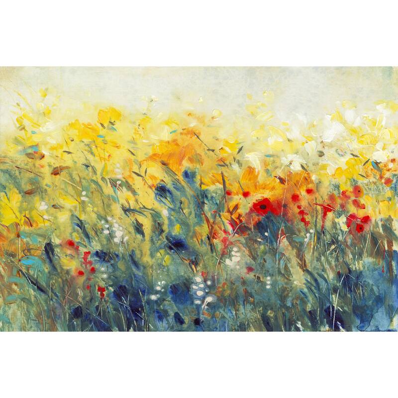 Marmont Hill - 'Flowers Sway I' Painting Print on Wrapped Canvas - Multi-Color