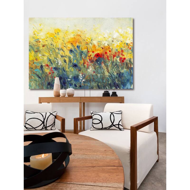 Marmont Hill - 'Flowers Sway I' Painting Print on Wrapped Canvas - Multi-Color