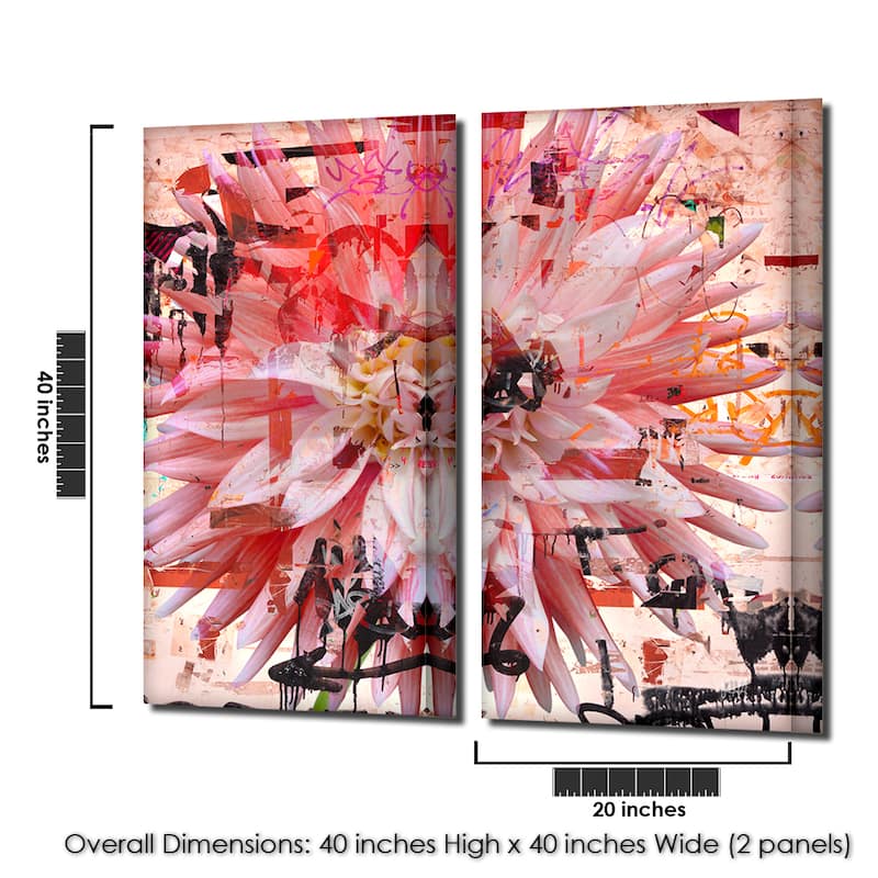 Ready2HangArt 'Painted Petals LXXVII' 2 Piece Canvas Art Set
