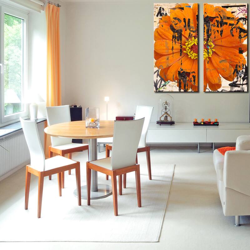 Ready2HangArt 'Painted Petals LXXVI' 2-Piece Canvas Wall Art Set
