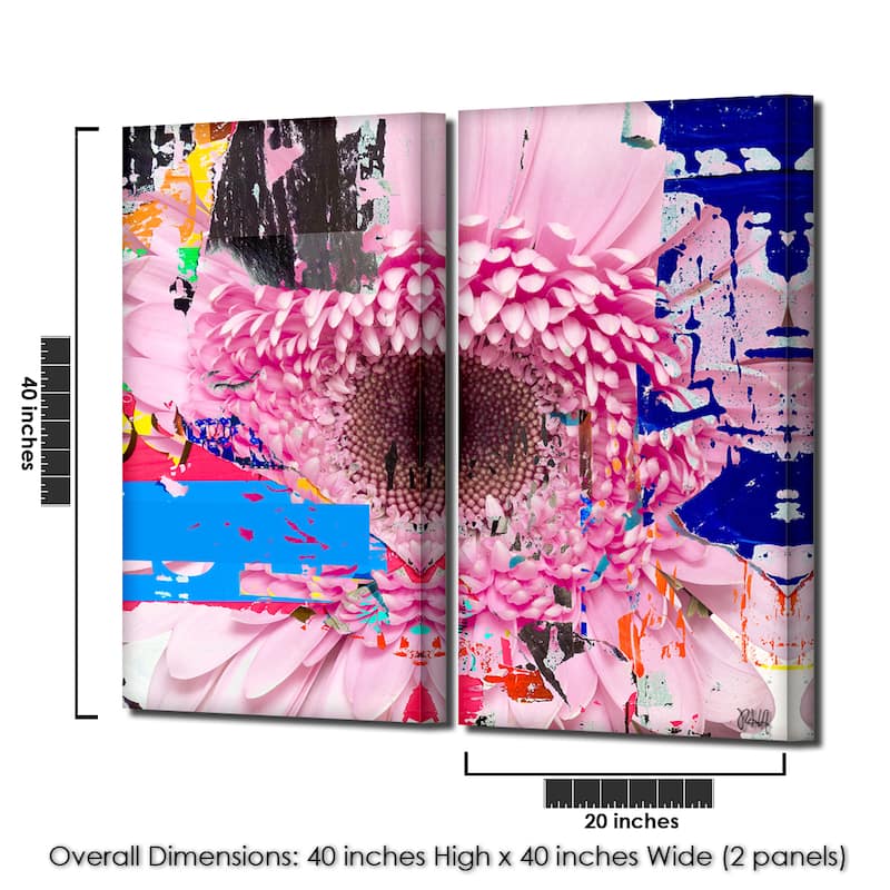 Ready2HangArt 'Painted Petals LXXV' 2 Piece Canvas Art Set