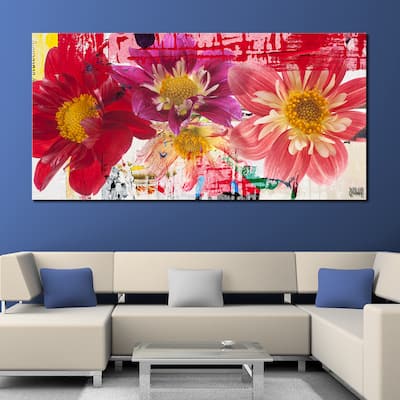 Ready2HangArt 'Painted Petals LXXIII' Floral Canvas Wall Art