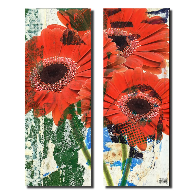 Ready2HangArt 'Painted Petals LXVII' 2 Piece Canvas Wall Art Set