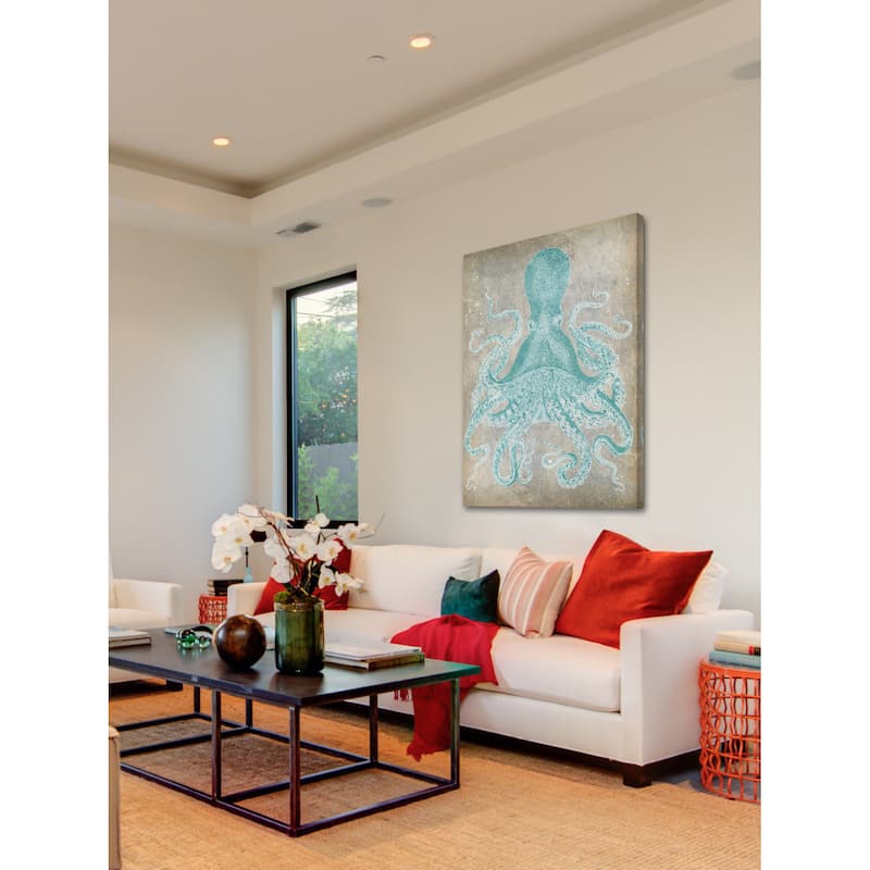 Marmont Hill - 'Spa Octopus I' Painting Print on Wrapped Canvas - Multi-Color