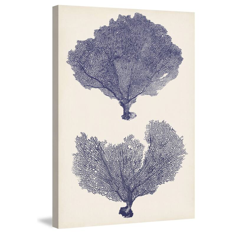Marmont Hill - 'Indigo Seafans II' Painting Print on Wrapped Canvas - Multi-Color