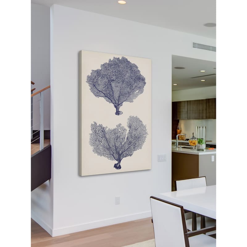 Marmont Hill - 'Indigo Seafans II' Painting Print on Wrapped Canvas - Multi-Color