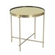Euro Style Trinity Round Mirror0top Brushed-brass Side Table ...