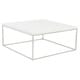 preview thumbnail 2 of 0, Euro Style Teresa White MDF and Polished Stainless Steel Square Coffee Table