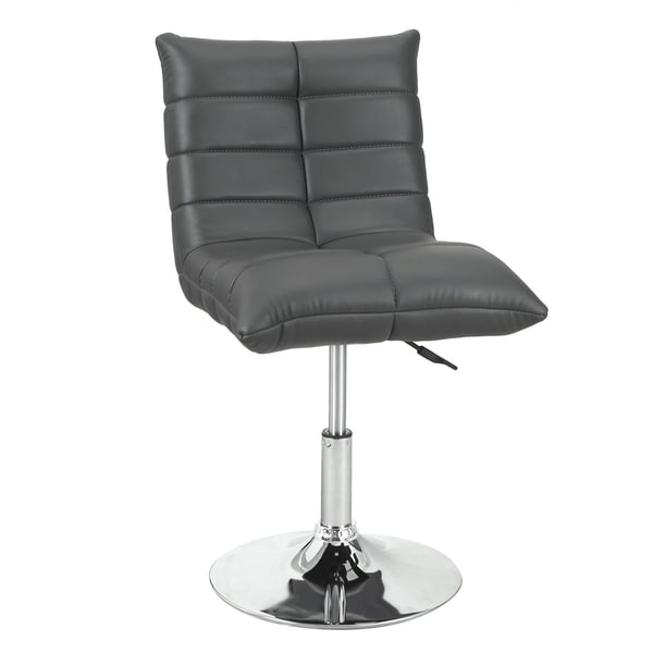 Bayside furnishings black bonded leather gas lift bar online stool