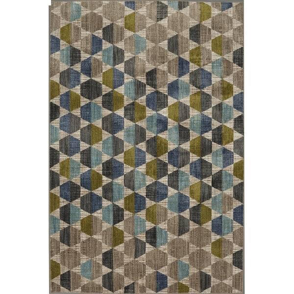 Mohawk Home Metropolitan Brock Ginger Area Rug 5 3 X 7 10 Overstock 13029098 5 3 X 7 10 Blue Green Beige