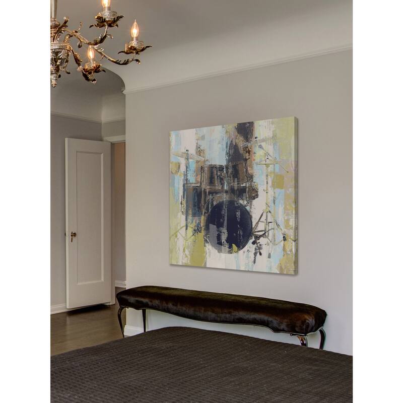Marmont Hill - 'Bluebird Drum' Painting Print on Wrapped Canvas - Multi-Color