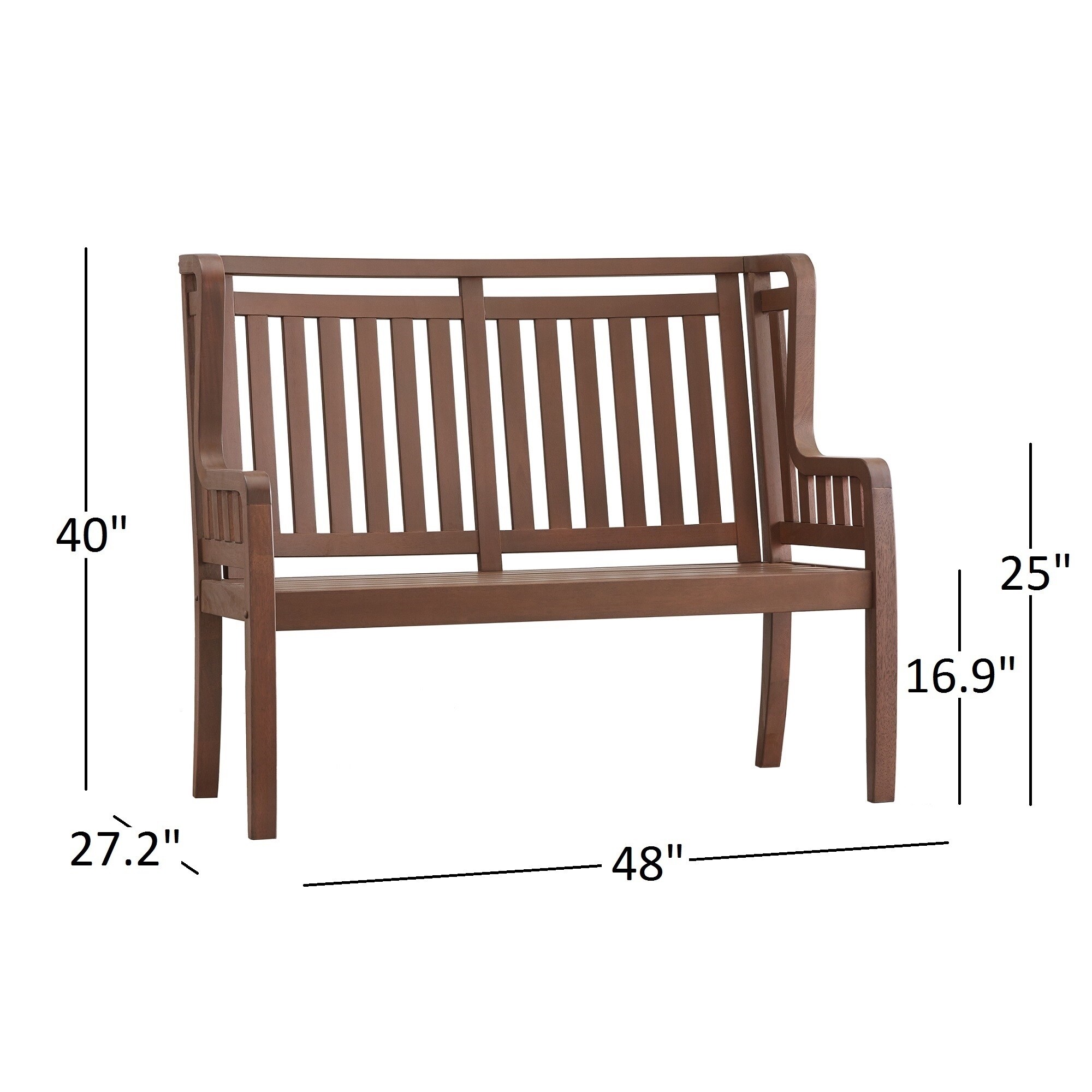 Shop Yasawa Wood Outdoor High Back Garden Bench Inspire Q Oasis Overstock 13029252