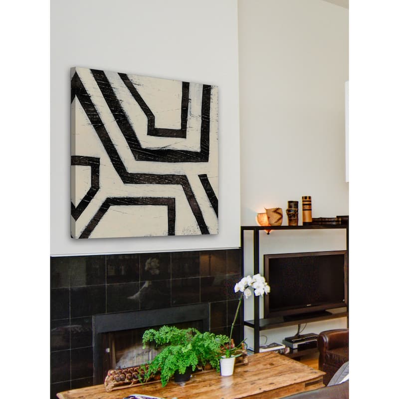 Marmont Hill - 'Hieroglyph III' Painting Print on Wrapped Canvas - Multi-Color