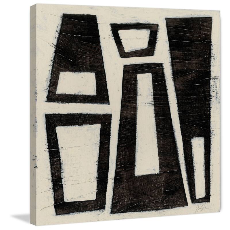 Marmont Hill - 'Hieroglyph IV' Painting Print on Wrapped Canvas - Multi-Color