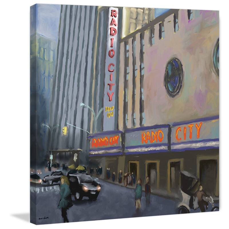 Marmont Hill - 'Radio City' by Rick Novak Painting Print on Wrapped Canvas - Multi-Color