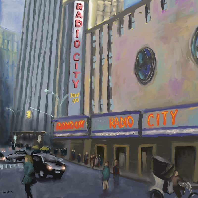 Marmont Hill - 'Radio City' by Rick Novak Painting Print on Wrapped Canvas - Multi-Color