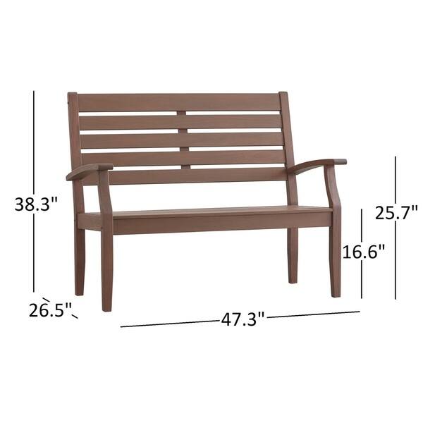 Shop Yasawa Wood Outdoor Garden Ladder Back Bench By Inspire Q