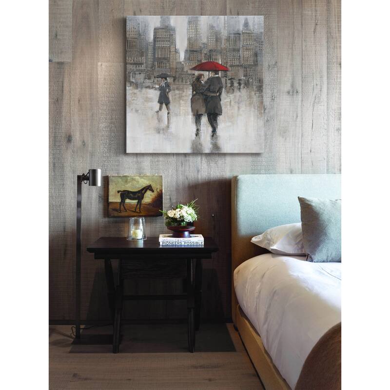 Marmont Hill - 'City Rain' Painting Print on Wrapped Canvas - Multi-Color