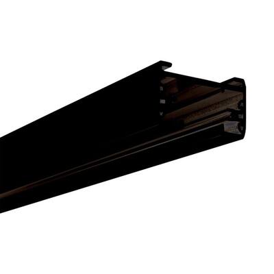 Lithonia Lighting LTS8 DBL M6 Black 8-foot 1-Circuit Track Section With End Caps