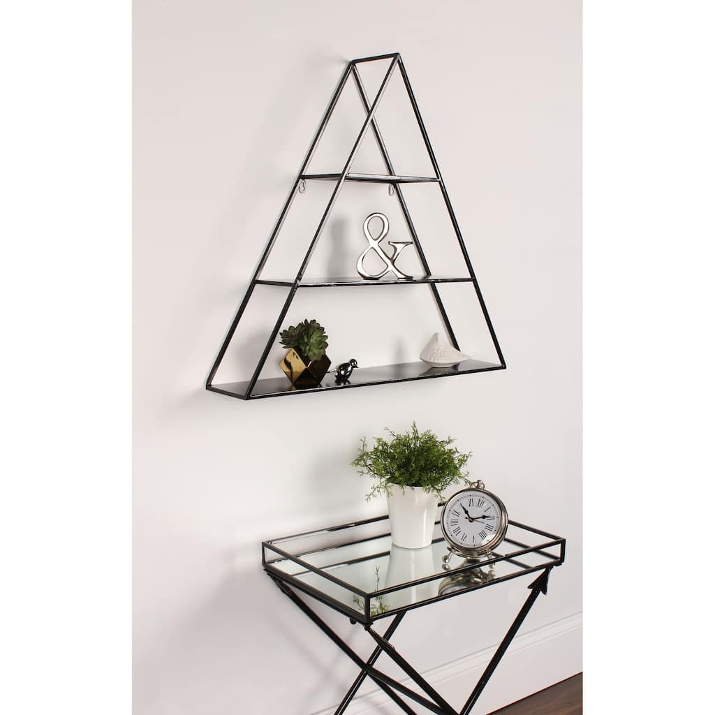 Kate and Laurel Tildan Metal 3-tiered Triangle Floating Wall Shelf