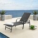 Corvus Antonio Outdoor Black Sling Fabric Adjustable Chaise Lounge - Thumbnail 9