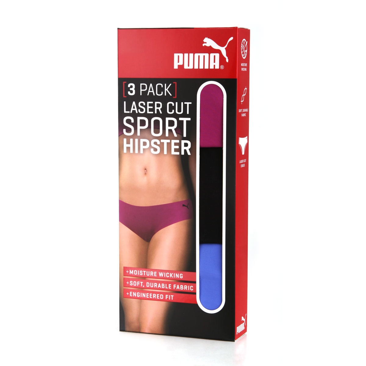 puma laser cut sport hipster panty