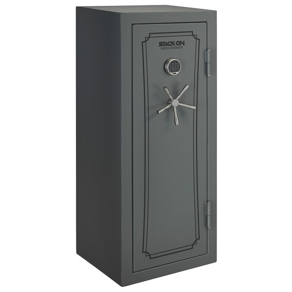 Stack-On 22-24 Gun with Back-lit Electronic Lock, Gray Pebble