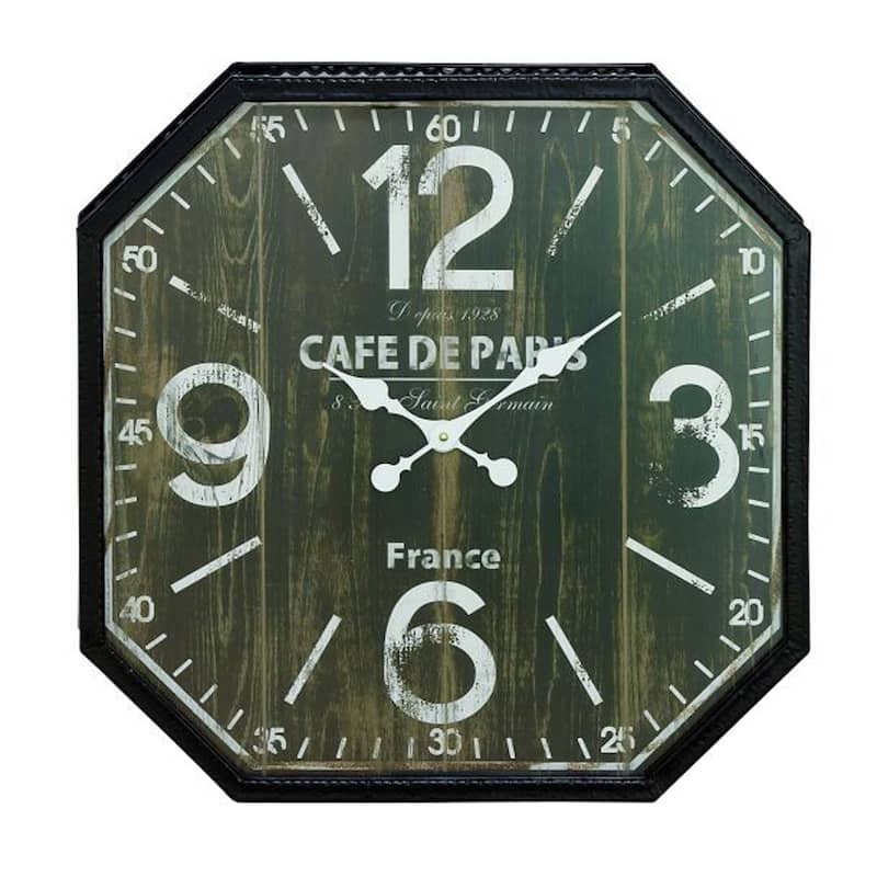 Benzara Black/Brown Metal Wall Clock