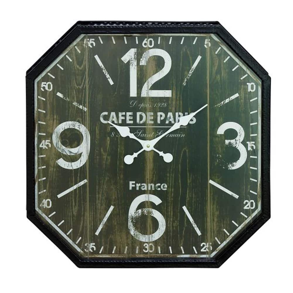 Benzara Black/Brown Metal Wall Clock