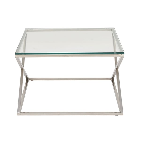 Studio 350 Stainless Steel Gl Coffee Table 30 Inches Wide Studio 350 Stainless Steel Gl Coffee Table 30 Inches Wide 19 High